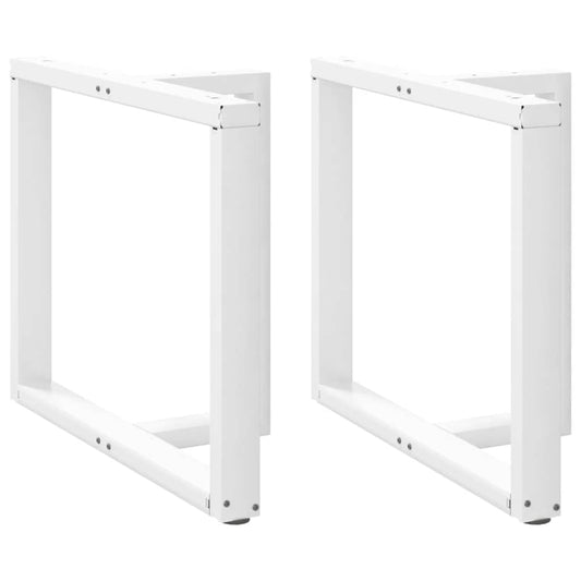 vidaXL Πόδια Τραπεζαρίας σε Σχήμα Τ, 2 τεμ. Λευκά 100x35x(72-73) εκ. Ατσάλι