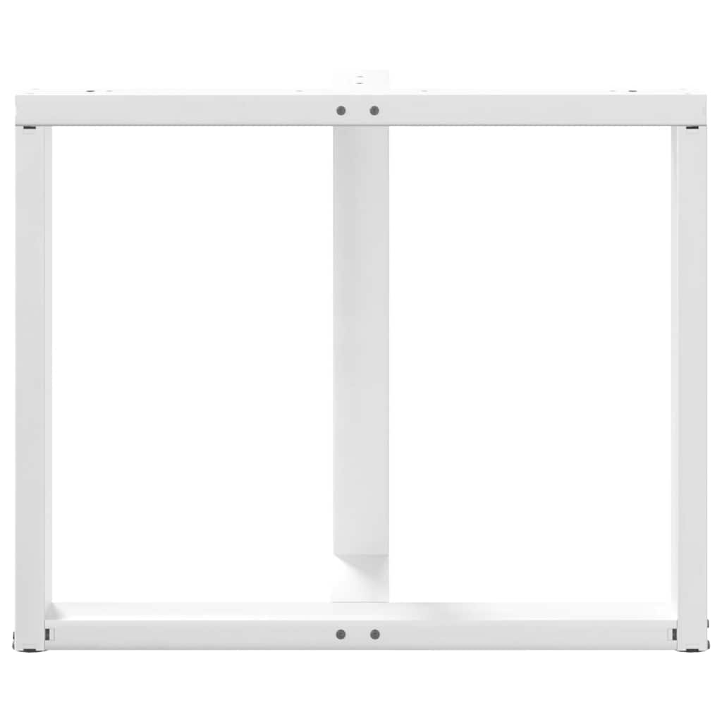 vidaXL Πόδια Τραπεζαρίας σε Σχήμα Τ, 2 τεμ. Λευκά 100x35x(72-73) εκ. Ατσάλι