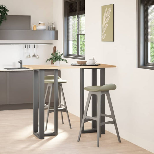 vidaXL Πόδια Τραπεζιού Μπαρ σε Σχήμα Τ, 2 τεμ. Ανθρακί 50x35x(110-111) εκ. Ατσάλι