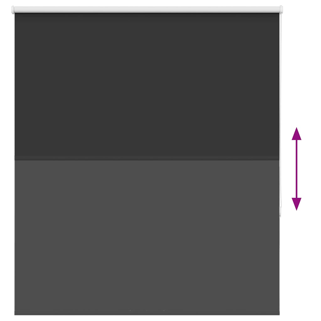 vidaXL Ρολέρ Μπλακάουτ Μαύρο 125x130 cm Πλάτος υφάσματος 121,6 cm