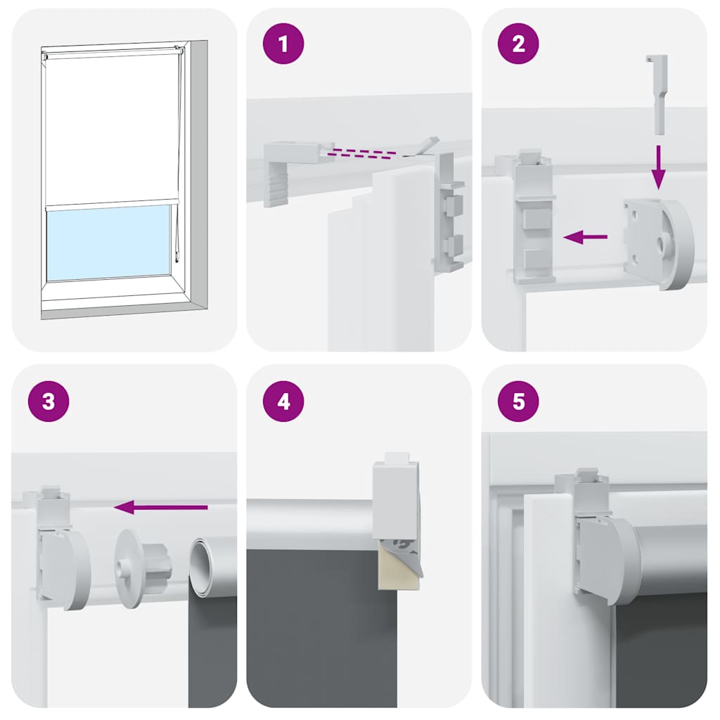 vidaXL Roller Blind Blackout Μαύρο 155x210 cm Πλάτος υφάσματος 151,6cm