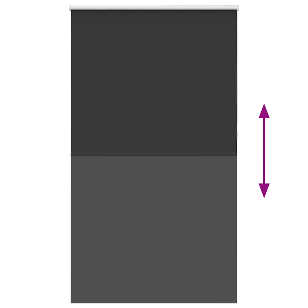 vidaXL Roller Blind Blackout Μαύρο 130x230 cm Πλάτος υφάσματος 126,6cm