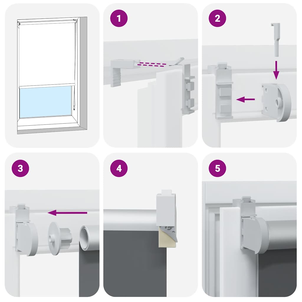 vidaXL Ρολέρ Μπλακάουτ γκρί 125x230 cm Πλάτος υφάσματος 121,6 cm