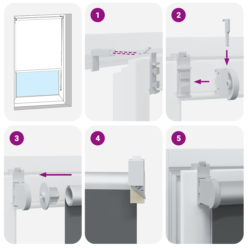 vidaXL Roller Blind Blackout γκρί 135x230 cm Πλάτος υφάσματος 131,6cm