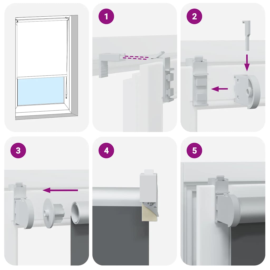 vidaXL Roller Blind Blackout γκρί 140x230 cm Πλάτος υφάσματος 136,6cm
