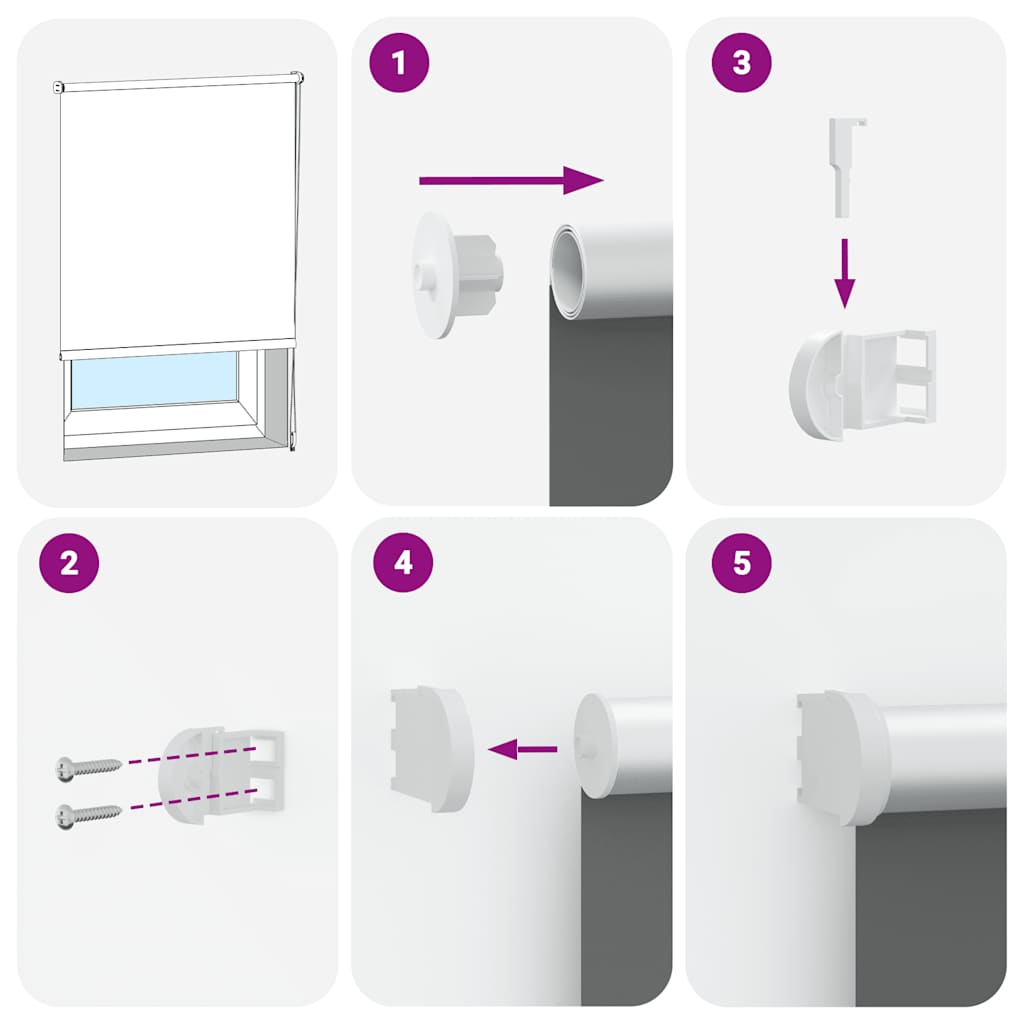 vidaXL Roller Blind Blackout ανοιχτό γκρι 150x130 cm Πλάτος υφάσματος