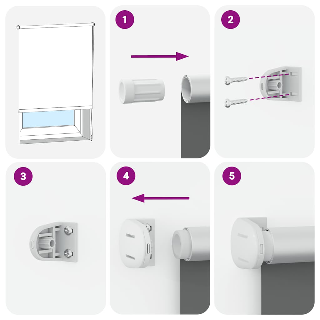 vidaXL Roller Blind Blackout ανοιχτό γκρι 55x150 cm Πλάτος υφάσματος