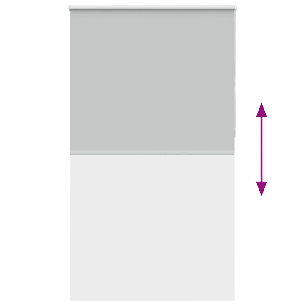 vidaXL Roller Blind Blackout ανοιχτό γκρι 130x210 cm Πλάτος υφάσματος