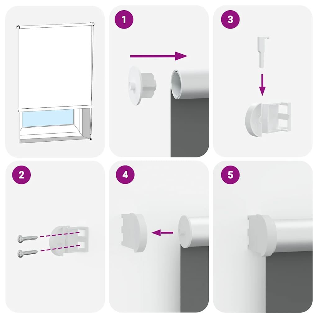 vidaXL Ρολέρ Μπλακάουτ ανοιχτό γκρι 155x230 εκ. Πλάτος υφάσματος