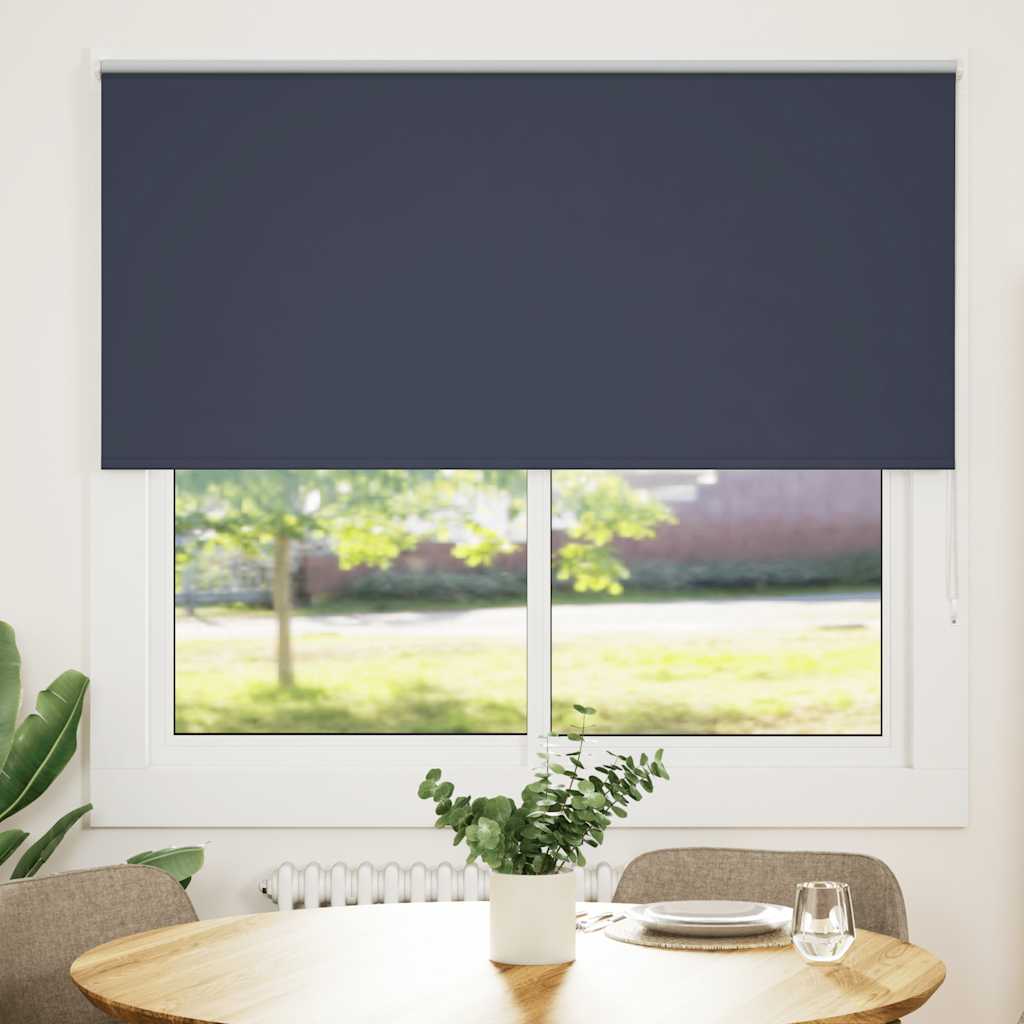 vidaXL Στόρι Συσκότισης Θαλάσσιο 145x130 εκ. Πλάτος Υφάσματος 141,6 εκ. Πολυεστέρας