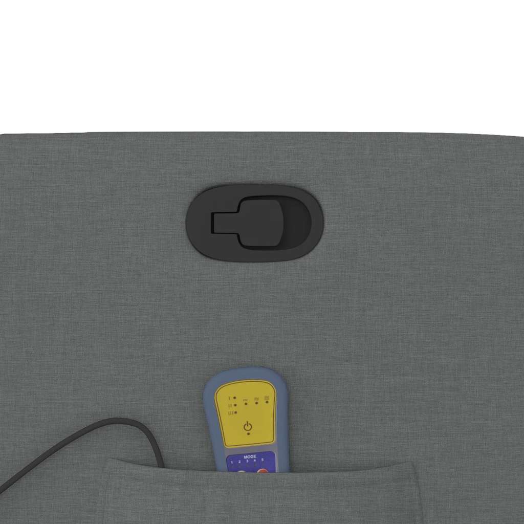 vidaXL Πολυθρόνα Μασάζ με Ανακλινόμενη Πόρτα Σκούρο Γκρι Υφασμάτινη