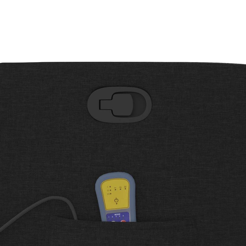 vidaXL Πολυθρόνα Μασάζ Ανακλινόμενη Μαύρη Υφασμάτινη