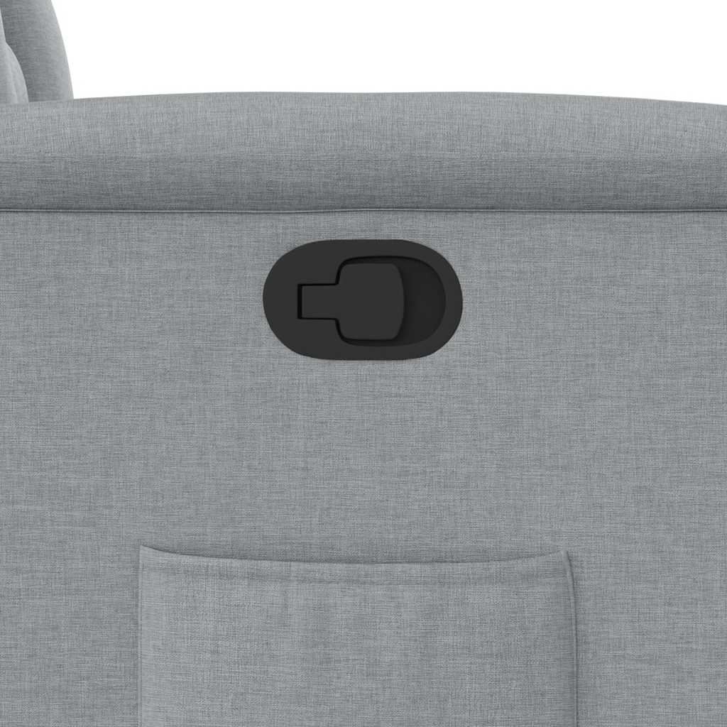 vidaXL Πολυθρόνα Ανακλινόμενη Ανοιχτό Γκρι Υφασμάτινη