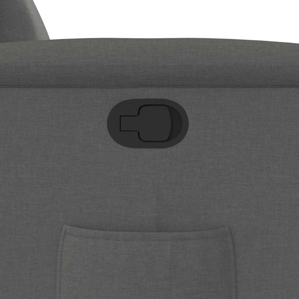 vidaXL Πολυθρόνα Ανακλινόμενη Σκούρο Γκρι Υφασμάτινη