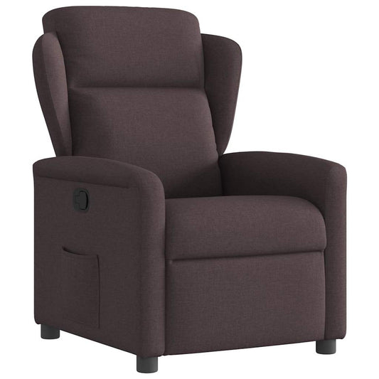 vidaXL Πολυθρόνα Ανακλινόμενη Σκούρο Καφέ Υφασμάτινη