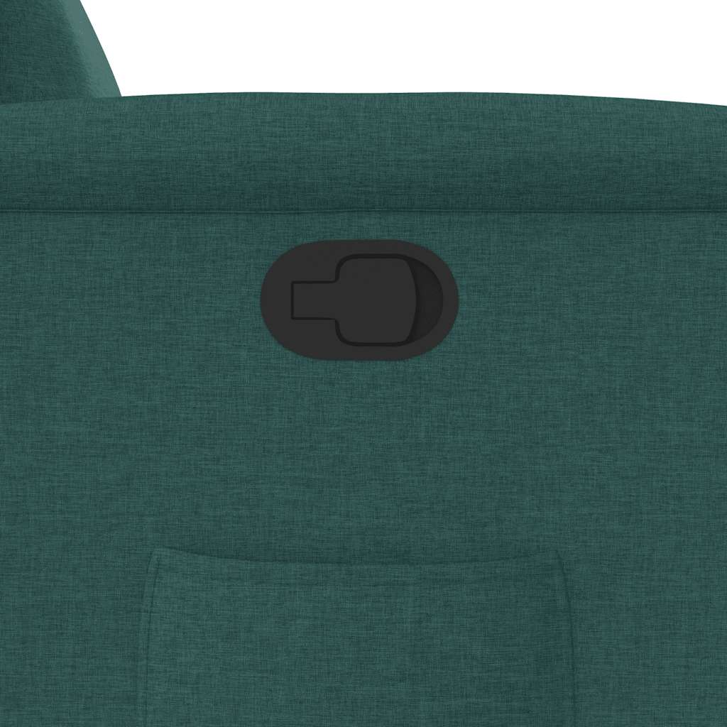 vidaXL Πολυθρόνα Ανακλινόμενη Σκούρο Πράσινο Υφασμάτινη