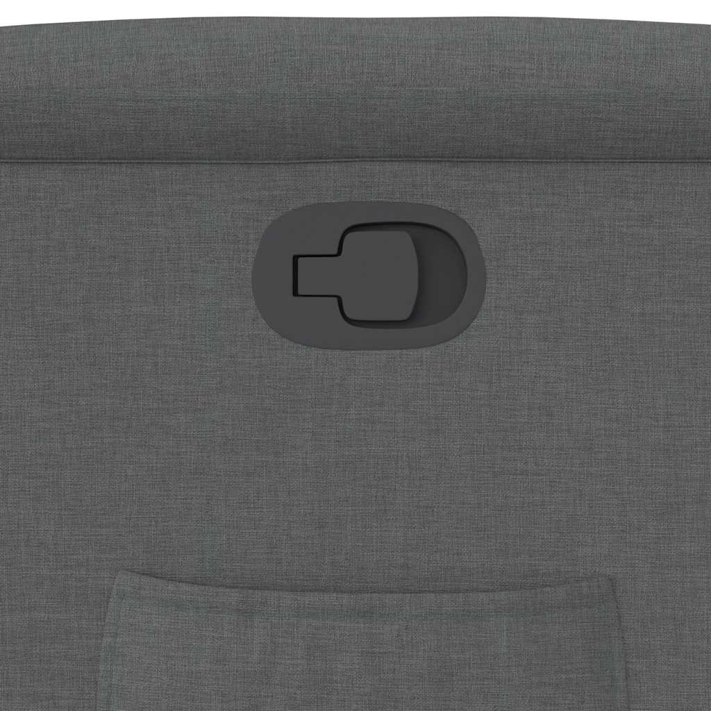 vidaXL Πολυθρόνα Ανακλινόμενη Σκούρο Γκρι Υφασμάτινη