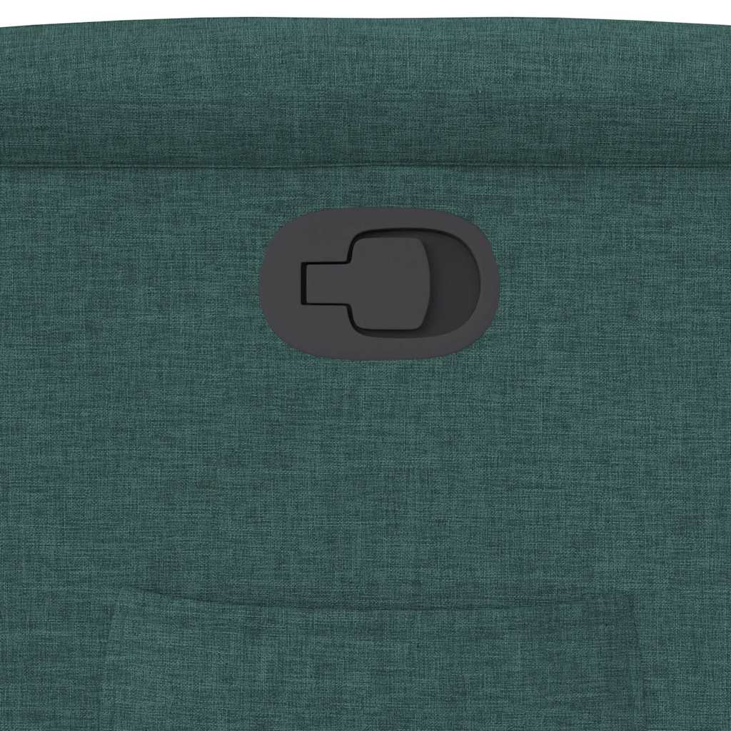 vidaXL Πολυθρόνα Ανακλινόμενη Σκούρο Πράσινο Υφασμάτινη