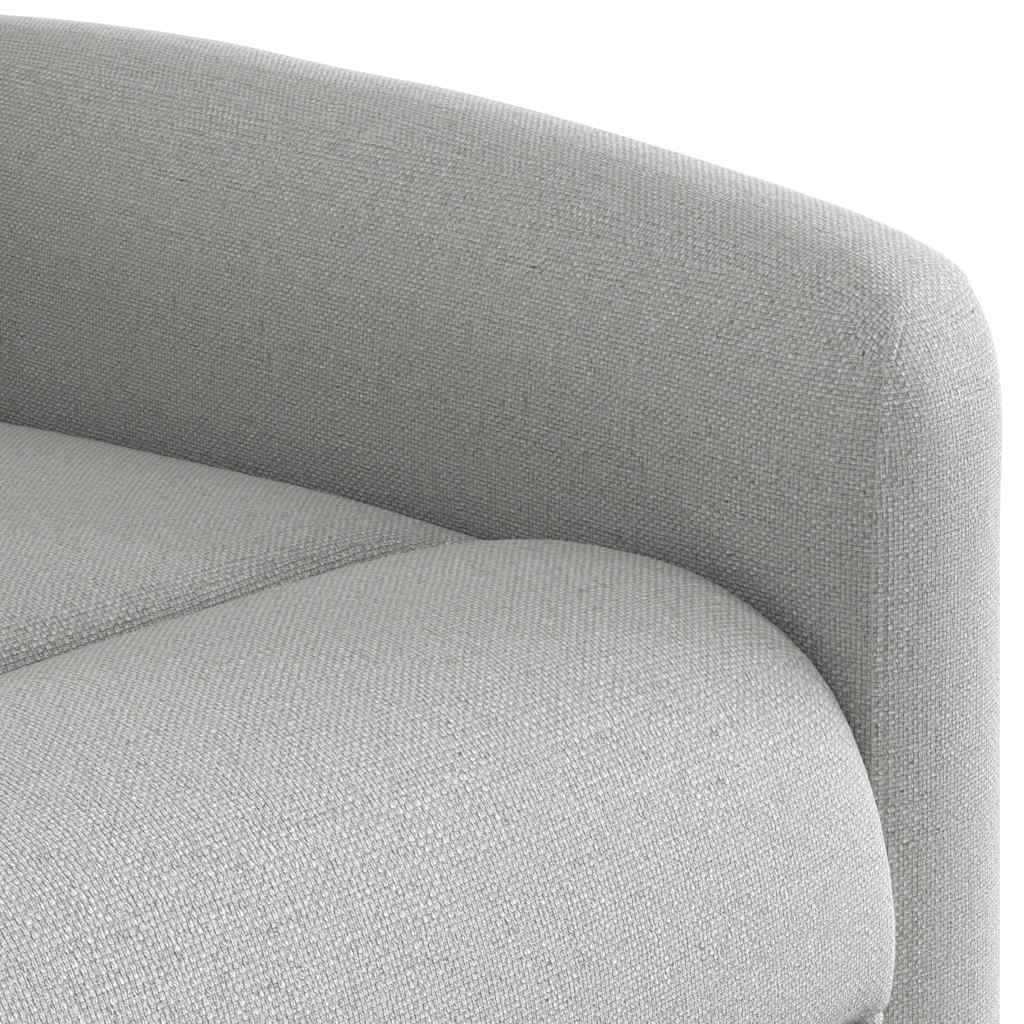 vidaXL καρέκλα ανάκλισης μασάζ Cloud Grey Fabric