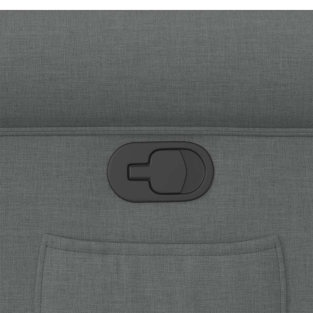 vidaXL Πολυθρόνα Ανακλινόμενη Σκούρο Γκρι Υφασμάτινη