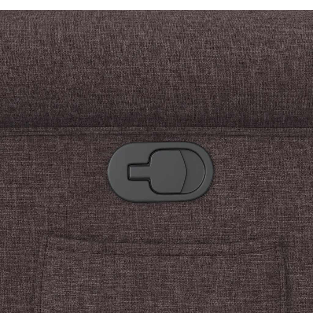 vidaXL Πολυθρόνα Ανακλινόμενη Σκούρο Καφέ Υφασμάτινη