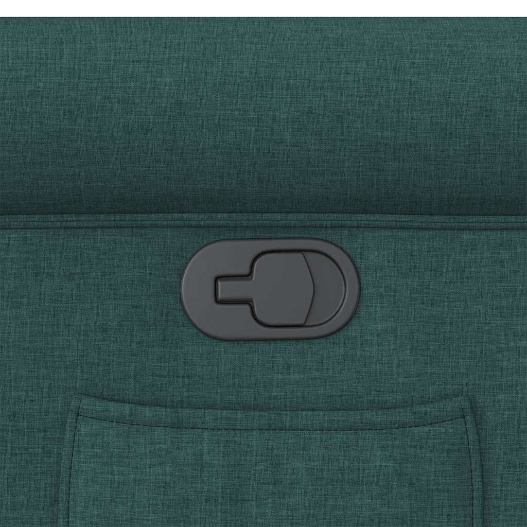 vidaXL Πολυθρόνα Ανακλινόμενη Σκούρο Πράσινο Υφασμάτινη