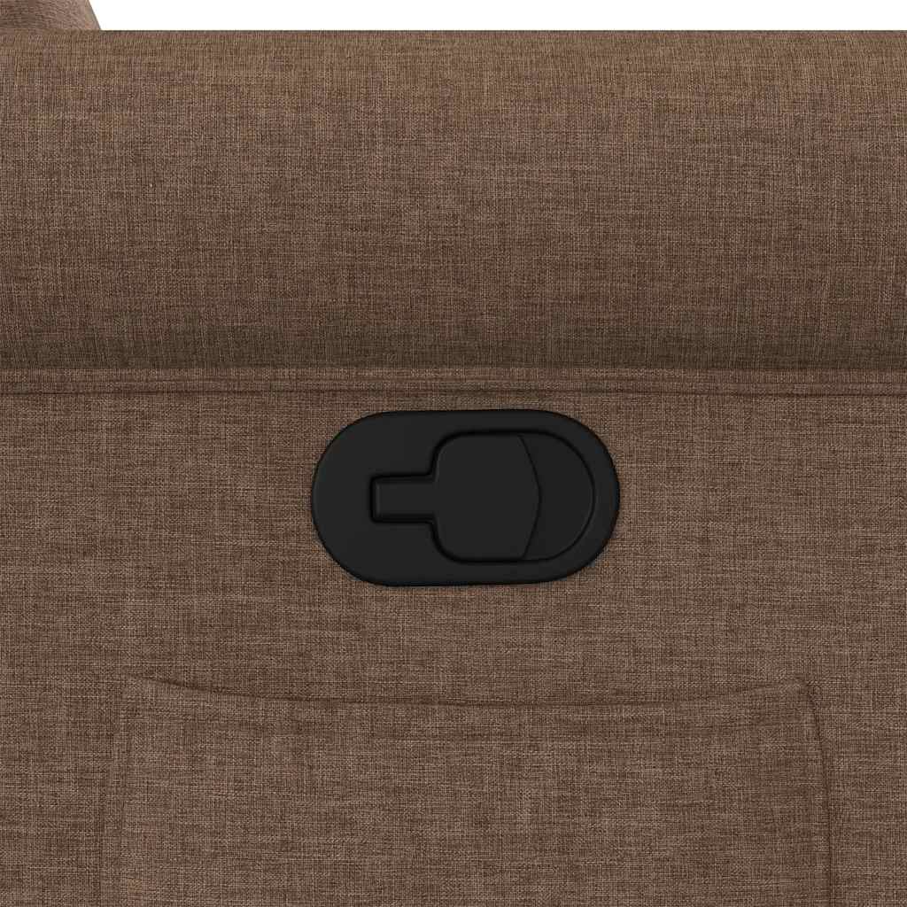 vidaXL Πολυθρόνα Ανακλινόμενη Καφέ Υφασμάτινη