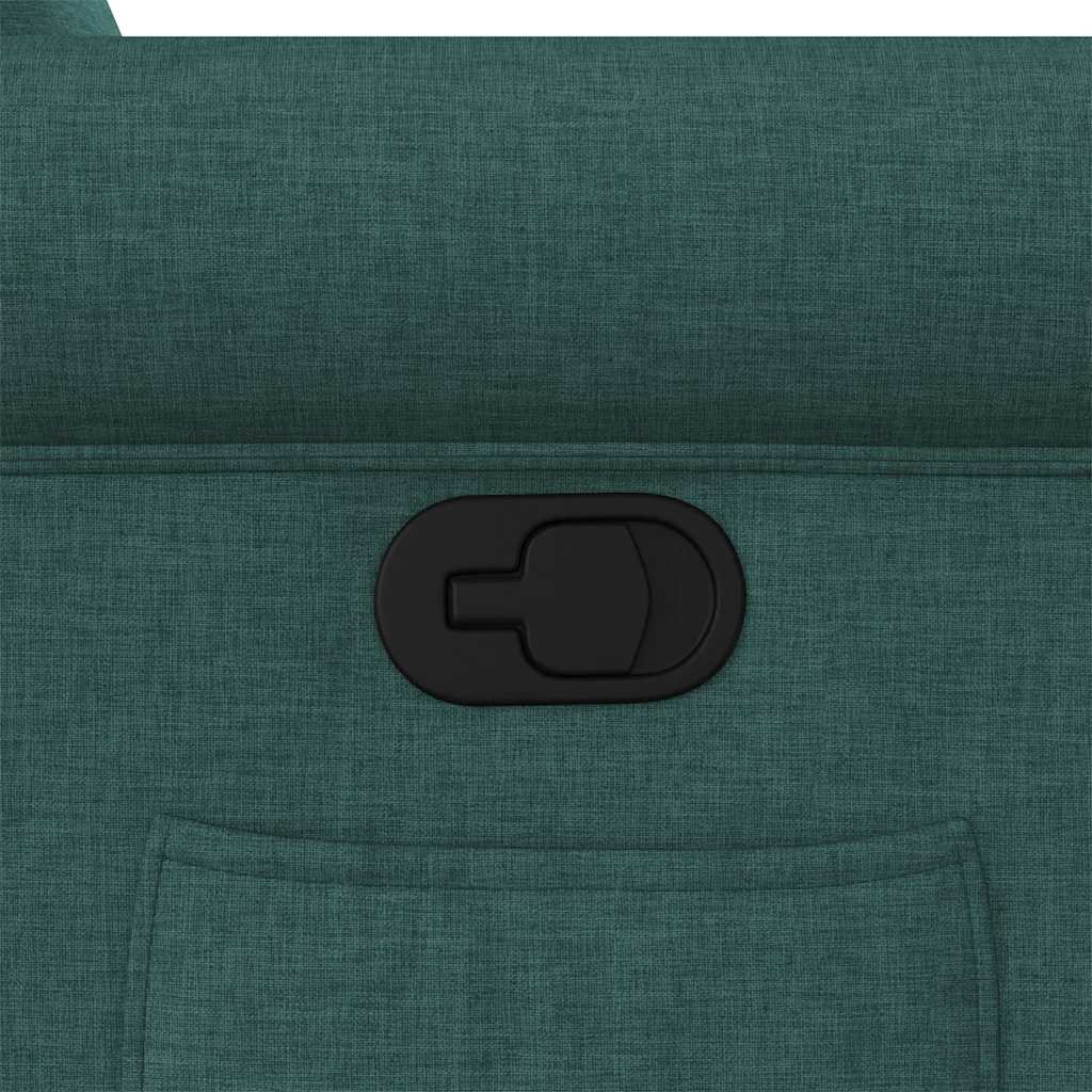 vidaXL Πολυθρόνα Ανακλινόμενη Σκούρο Πράσινο Υφασμάτινη