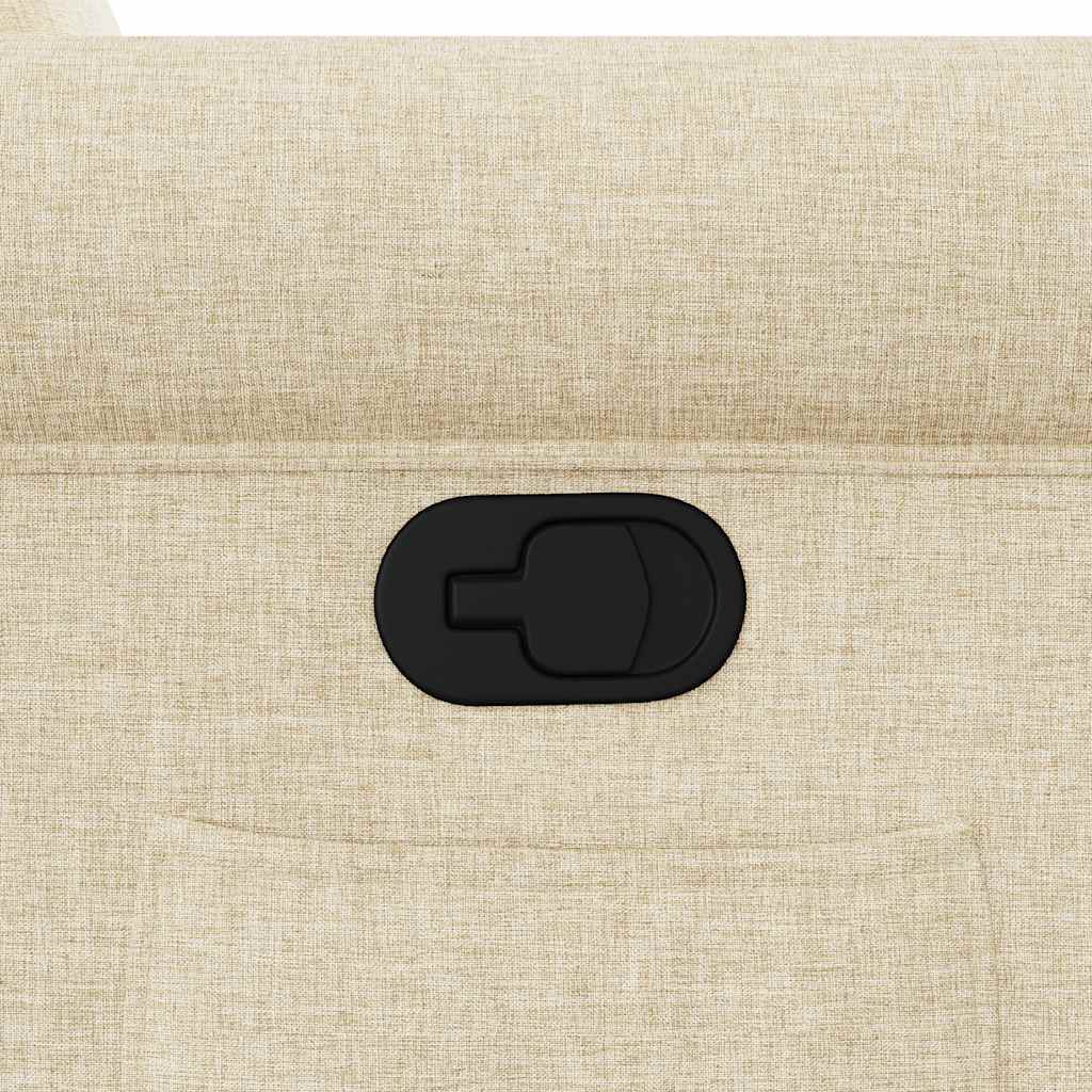 vidaXL Πολυθρόνα Ανακλινόμενη Κρεμ Υφασμάτινη