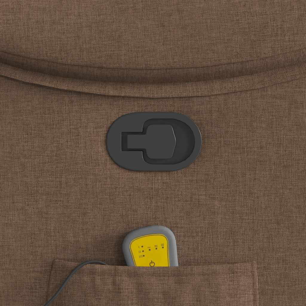 vidaXL Πολυθρόνα Μασάζ Ανακλινόμενη Καφέ Υφασμάτινη