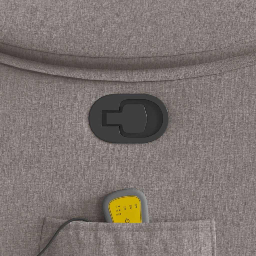 vidaXL Πολυθρόνα Μασάζ Ανακλινόμενη Taupe Υφασμάτινη