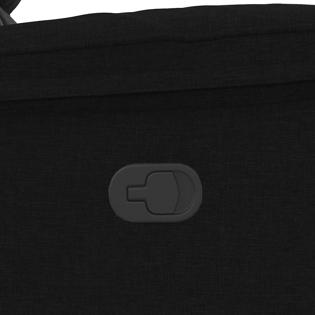 vidaXL Πολυθρόνα Ανακλινόμενη Μαύρη Υφασμάτινη