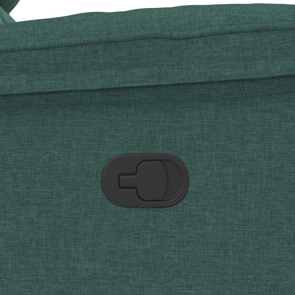 vidaXL Πολυθρόνα Ανακλινόμενη Σκούρο Πράσινο Υφασμάτινη