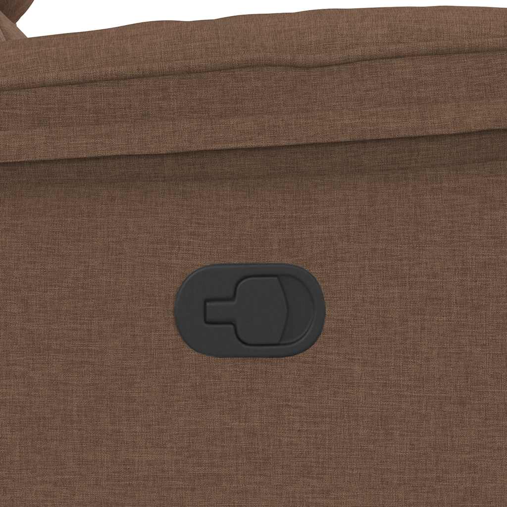 vidaXL Πολυθρόνα Μασάζ Ανακλινόμενη Καφέ Υφασμάτινη