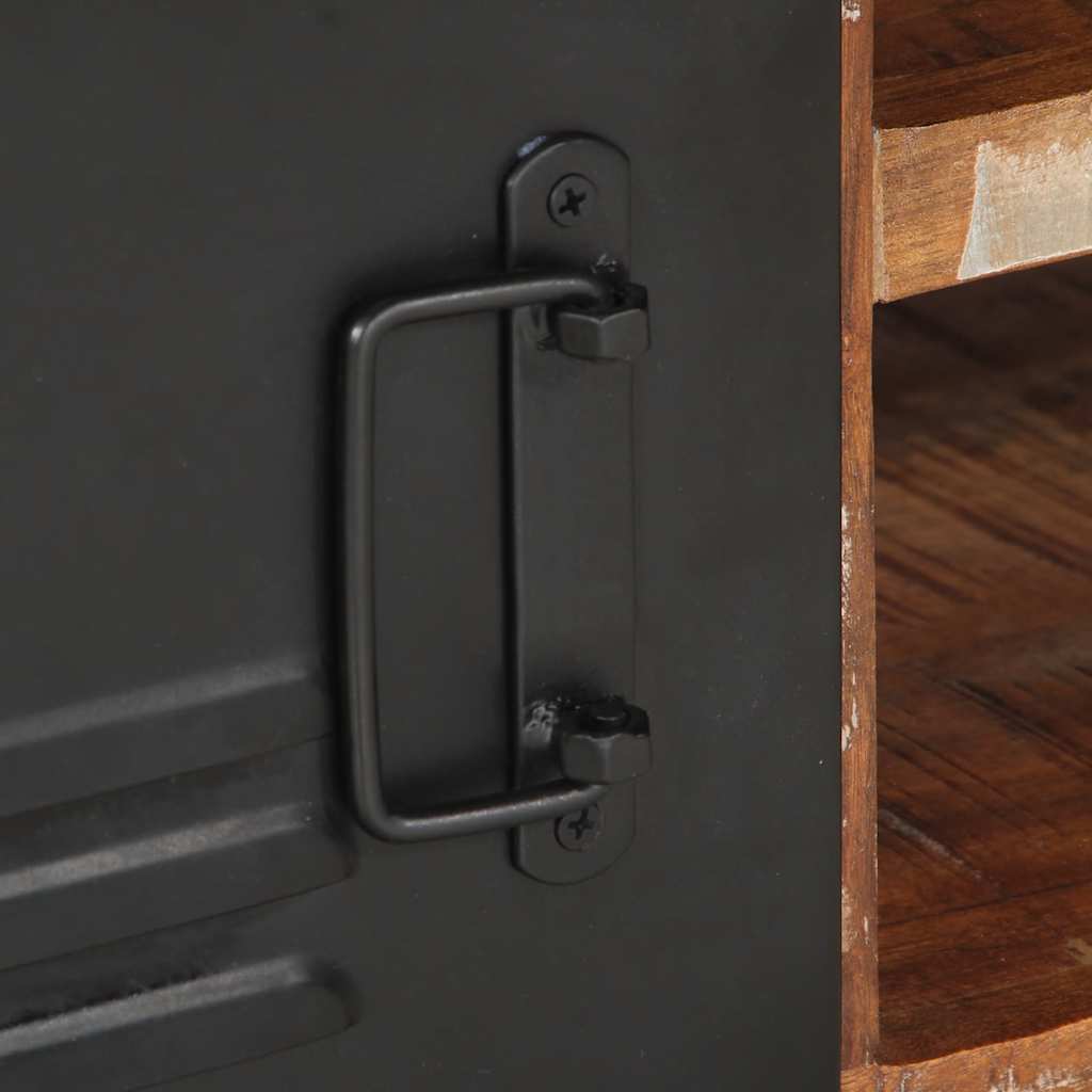 vidaXL Τραπεζάκι σαλονιού πολύχρωμο 90x50x36cm Ξύλο μασίφ αναγεννημένο