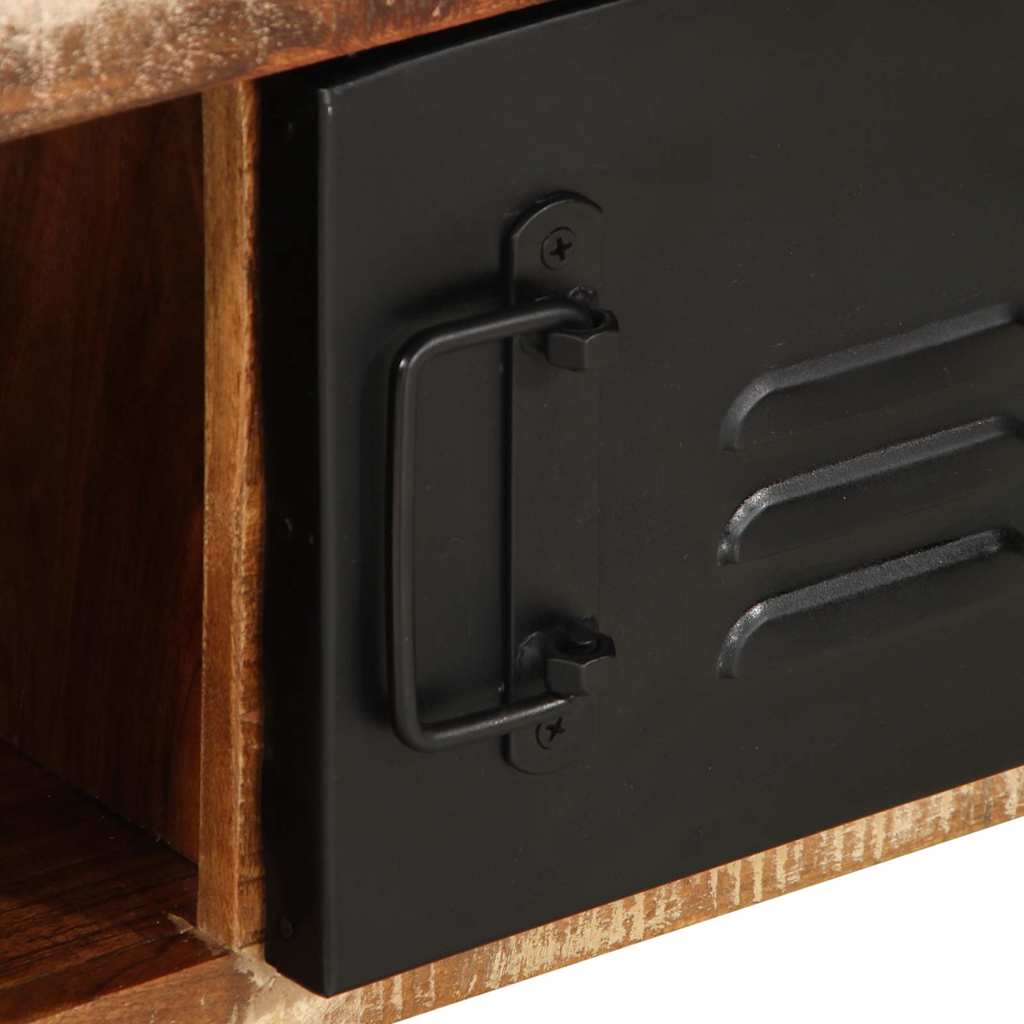 vidaXL Τραπεζάκι σαλονιού πολύχρωμο 90x50x36cm Ξύλο μασίφ αναγεννημένο