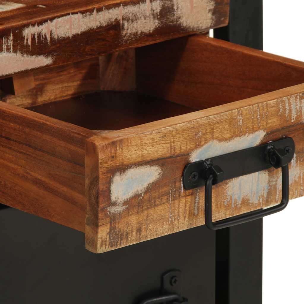 vidaXL Κομοδίνο Πολύχρωμο 40x30x50 cm Στερεό ξύλο ανακυκλωμένο