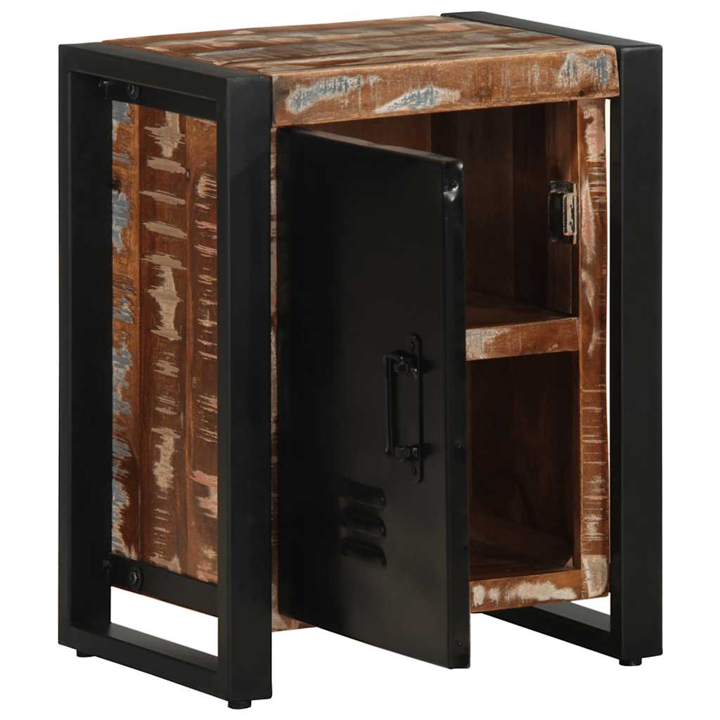 vidaXL Κομοδίνο Πολύχρωμο 40x30x51 cm Στερεό ξύλο αναγεννημένο