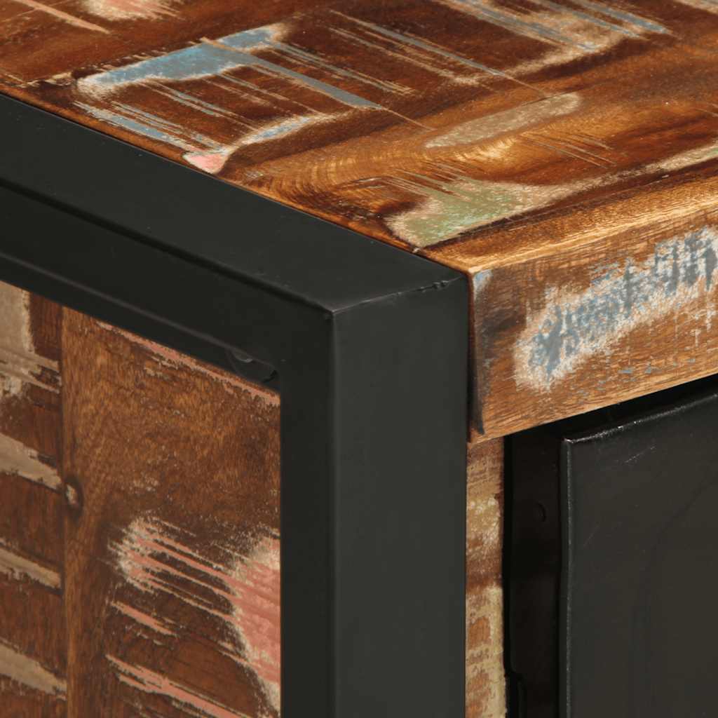 vidaXL Κομοδίνο Πολύχρωμο 40x30x51 cm Στερεό ξύλο αναγεννημένο