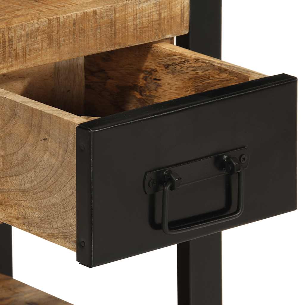 vidaXL Κομοδίνο 35x34x45 cm Στερεό ακατέργαστο ξύλο Μάνγκο