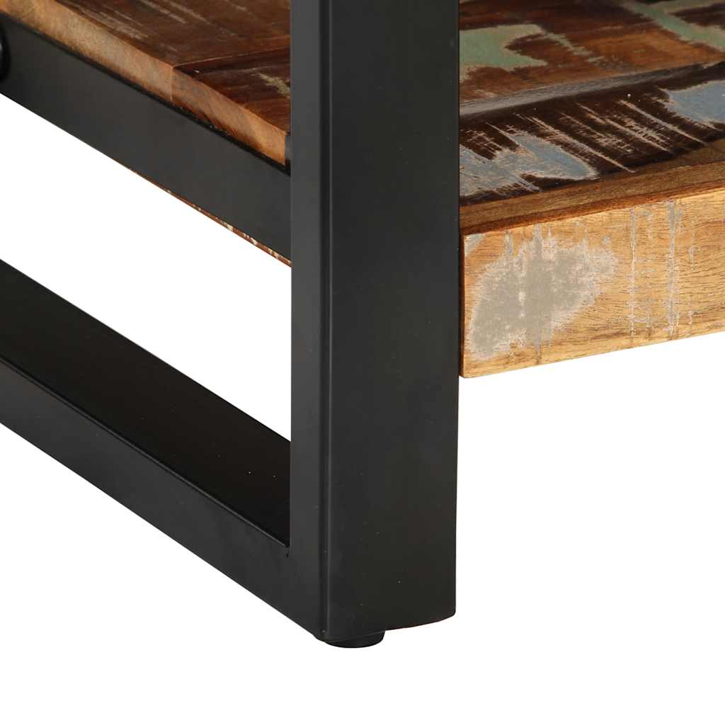 vidaXL Κομοδίνο Πολύχρωμο 35x34x45 cm Στερεό ξύλο αναγεννημένο