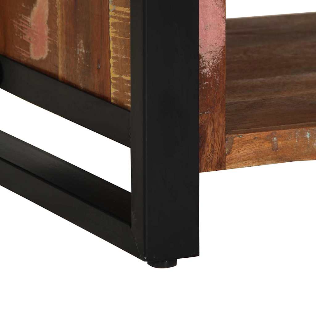 vidaXL Παγκάκι Παπουτσιών Πολύχρωμο Μασίφ ανακυκλωμένο ξύλο