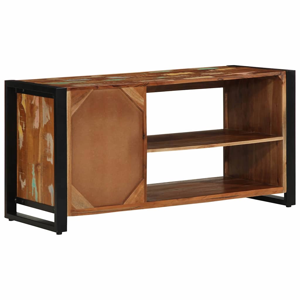 vidaXL Παγκάκι Παπουτσιών Πολύχρωμο Μασίφ ανακυκλωμένο ξύλο