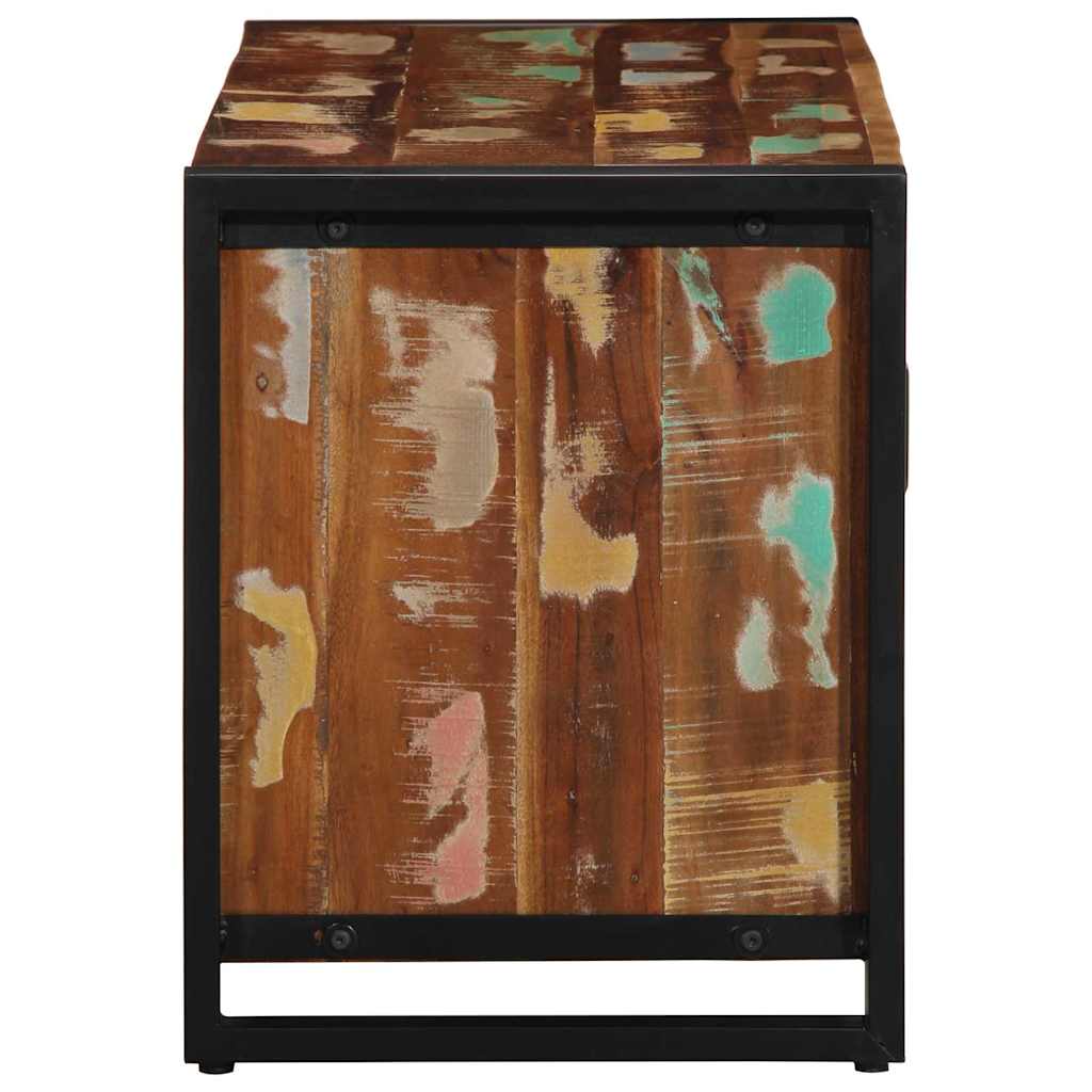 vidaXL Παγκάκι Παπουτσιών Πολύχρωμο Μασίφ ανακυκλωμένο ξύλο