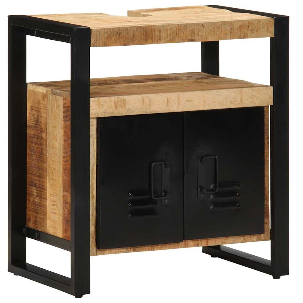vidaXL Ντουλάπι Μπάνιου Καφέ 55 x 35 x 60 εκ. Στερεό ξύλο μάνγκο