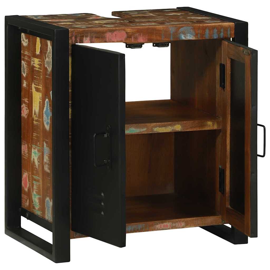 vidaXL Ντουλάπα Νιπτήρα Καφέ 55 x 35 x 60 εκ. Μασίφ ανακυκλωμένο ξύλο