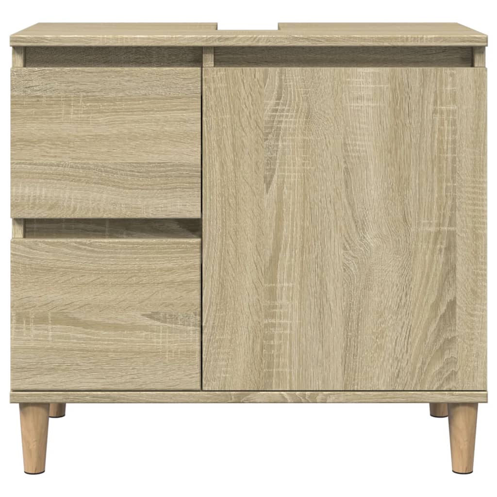 vidaXL Σετ Επίπλων Μπάνιου 3 Τεμαχίων Sonoma Δρυς Επεξεργασμένο Ξύλο