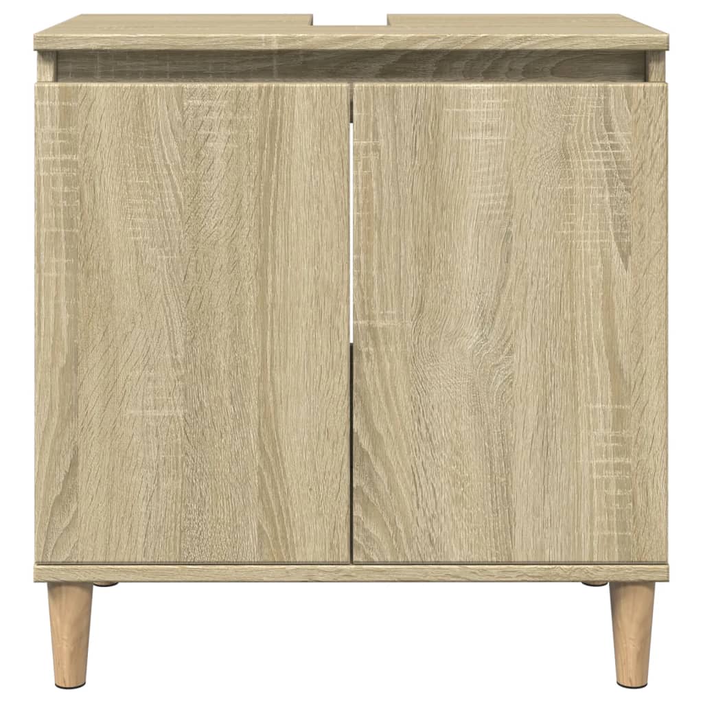 vidaXL Σετ Επίπλων Μπάνιου 3 Τεμαχίων Sonoma Δρυς Επεξεργασμένο Ξύλο