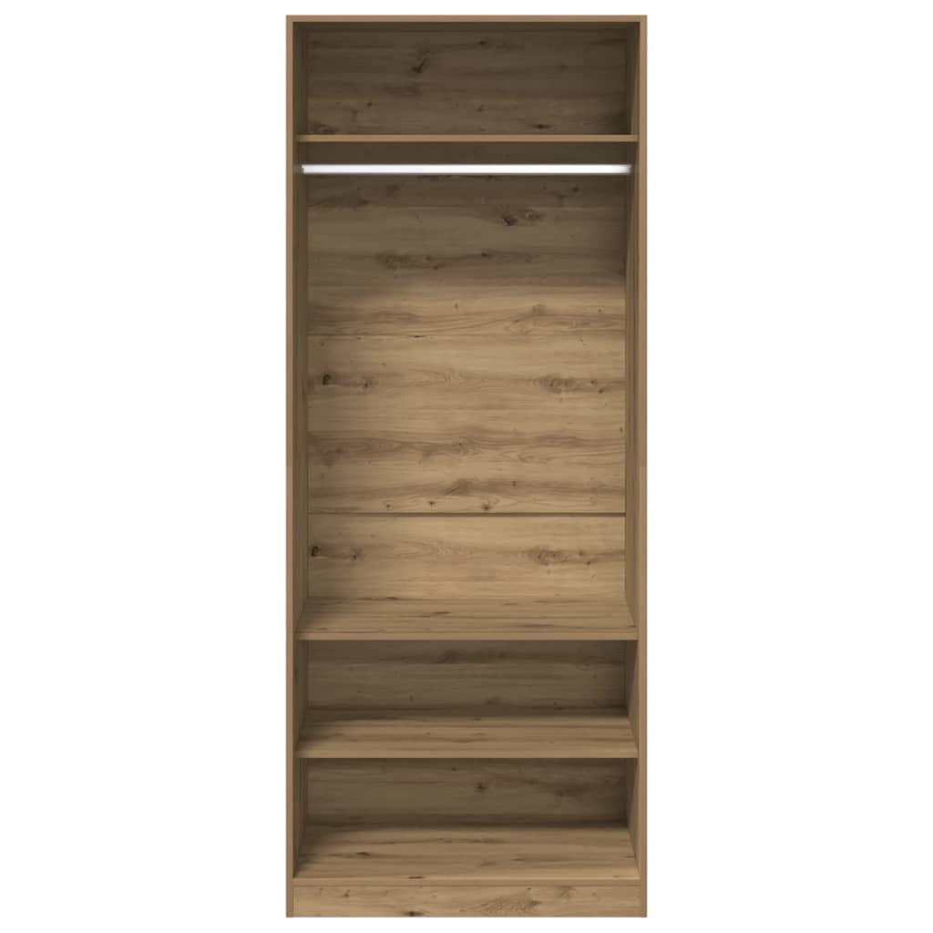 vidaXL Ντουλάπα Αρτισιανή Δρυς 80x50x200εκ από Επεξεργασμένο Ξύλο
