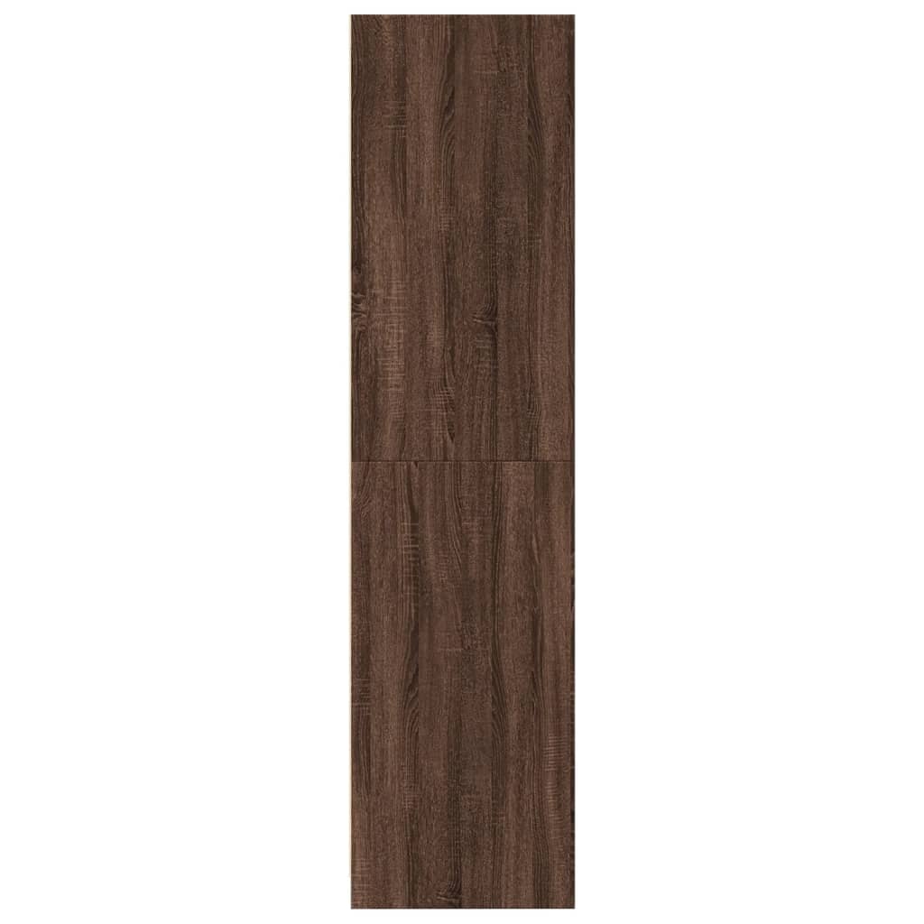 vidaXL Ντουλάπα Καφέ Δρυς 100x50x200 εκ. από Επεξεργασμένο Ξύλο